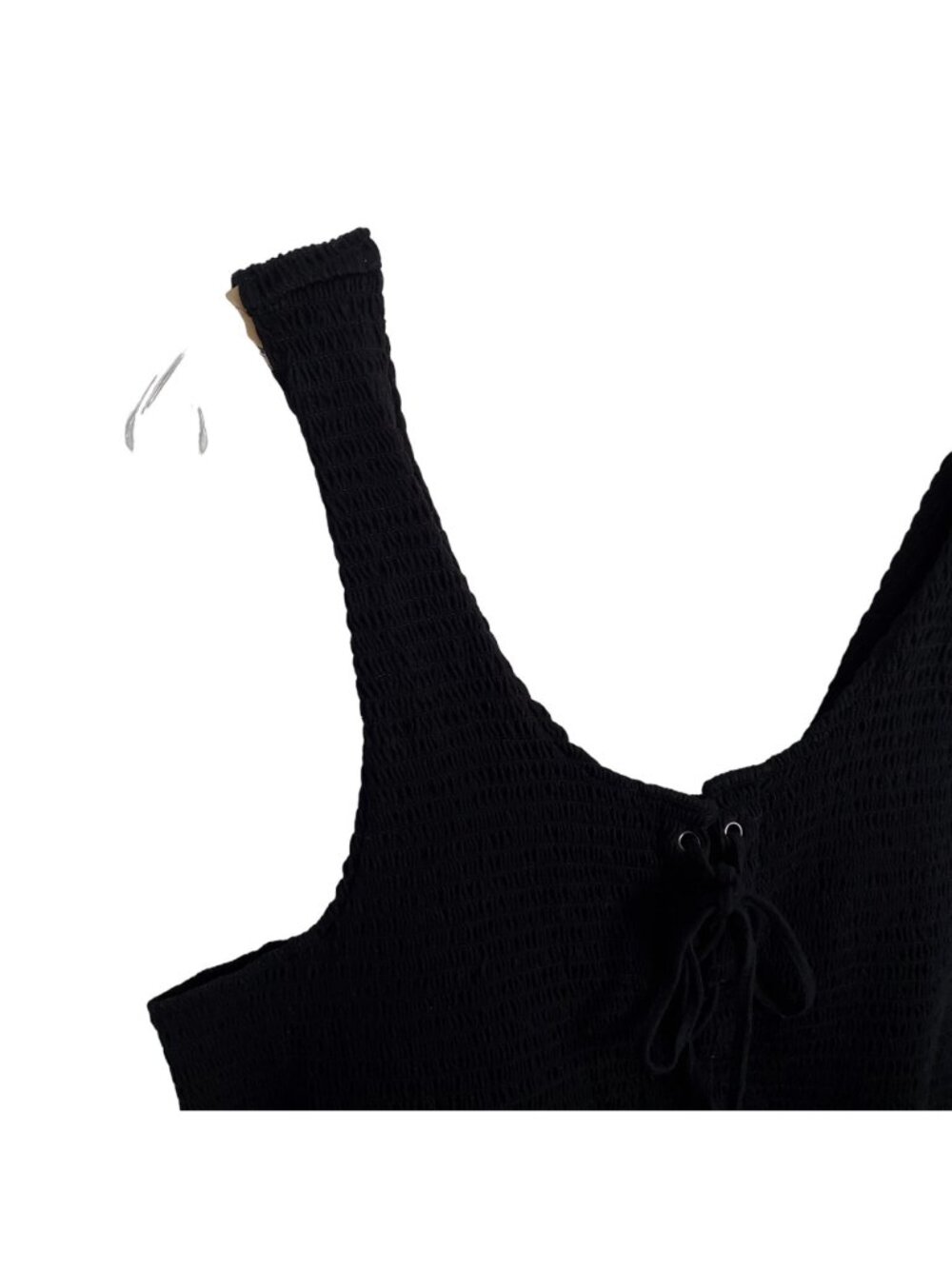 Hot Topic 4 Size 4X Top Smocked Lace Up Corset Tank Gothic Cottagecore Stretchy - Picture 5 of 9